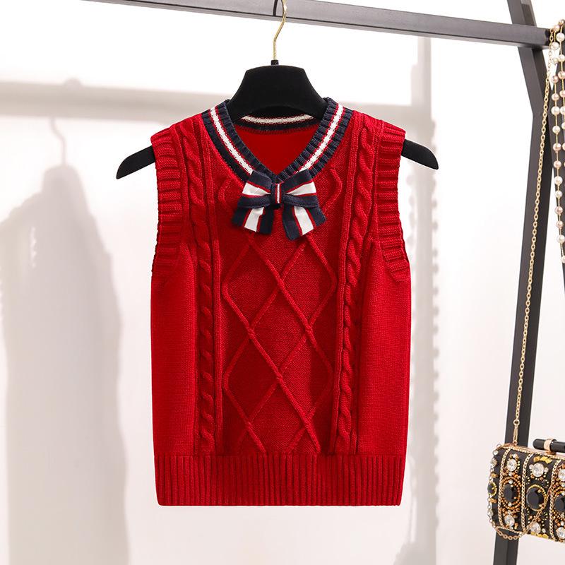 Unisex Strickschulweste: Warme Schülermode für Frühling & Herbst