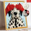 Sparkling Framed Pearl Painting Kit DIY with Cute Dalmatian Dog 3D Bead Art Canvas Ready to Display Home Wall Decor Gift Idea for Art Lovers
