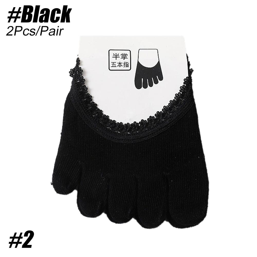 Durable And Safe Tcare 1 Pair Running Socks Men'S And Women'S Solid Half Palm Five Finger Socks Invisible Socks Sweat Elastic Socks