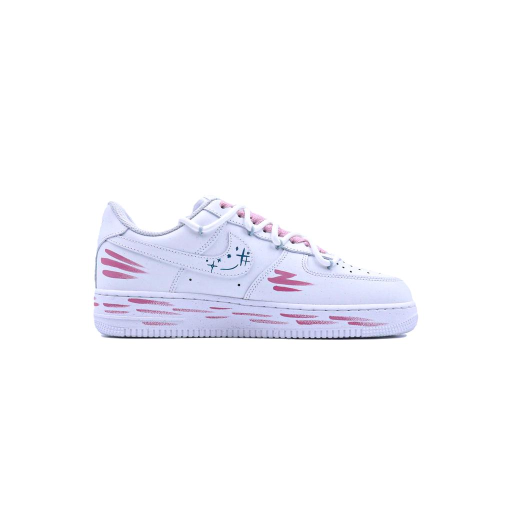 Nike Air Force 1 Slip Resistant Abrasion Resistant Low Top Skateboard Shoes Unisex Pink White CW2288-111(Team779-)