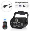 60 Patterns Mini DJ Disco Light Party Stage Lighting Effect Voice Control USB Laser Projector Strobe Lamp for Home Dance Floor
