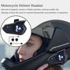 Motorcycle Headset Motorcycle Communication Systems Colorful Light Voice Assistant Noise Cancellation Waterproof Earphone for