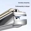 Precision German Nail Clipper Set: Portable Manicure Tools with Leather Case, Including Tweezers and Ear Spoon for Home Use.