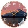 8-Inch 20Cm Personality Pink Sunset Clock Decorative Wall Clock Living Room Bedroom Home Clock Mute