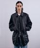 Nuakle (M) Safari Faux Leather Jacket_Black
