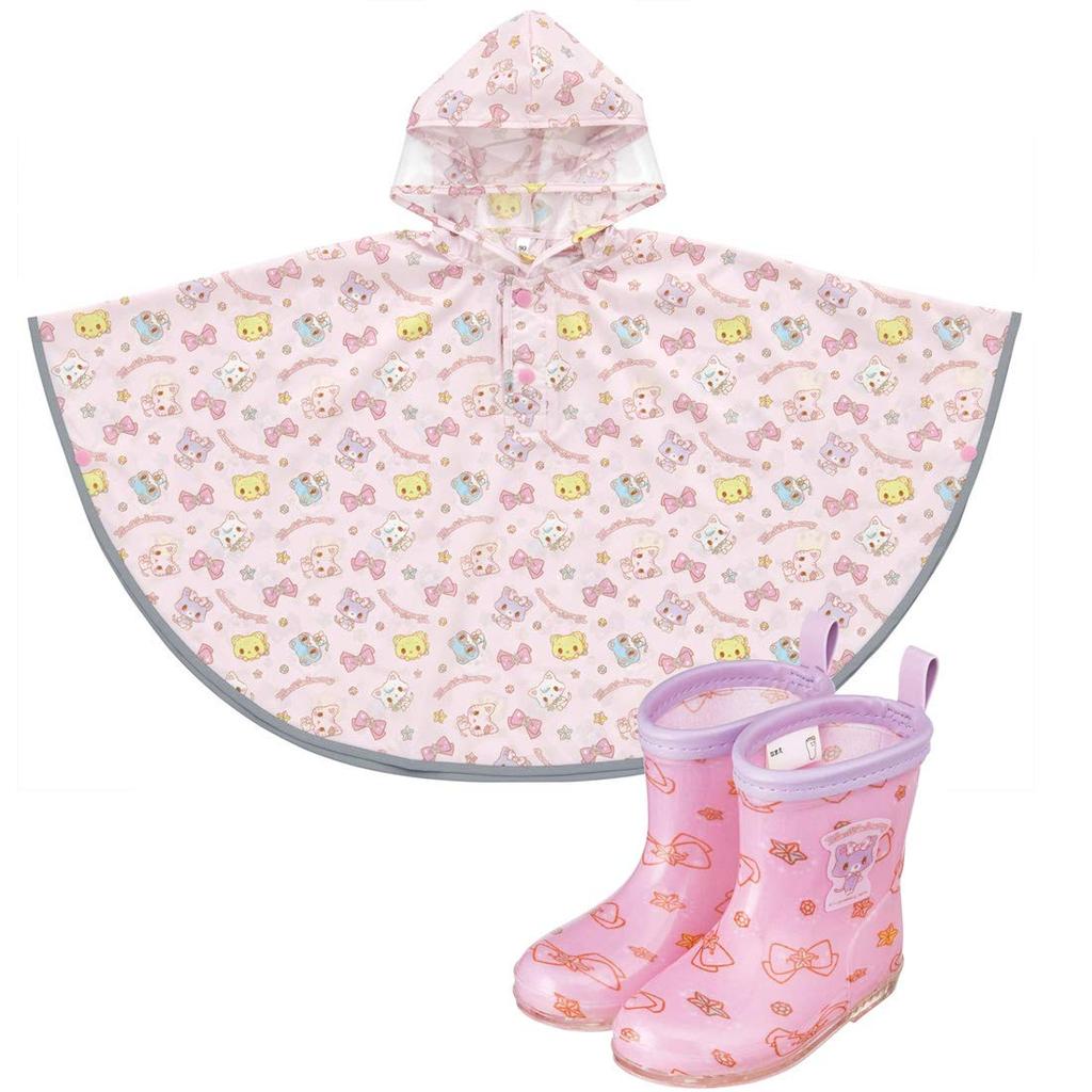 Skater Rain Poncho for Mewl Suitable for Height RAPO2 Kids, Raincoat, Dreamy, Sanrio, Girls, 80-100cm,