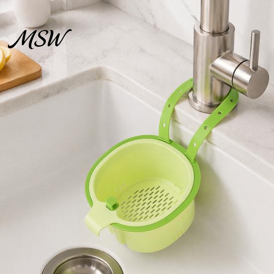 Kitchen Sink Cleaning Accessory Strainer Basket, Automatic Dumping Design, Hanging Easy Clean Gadget Faucet Food Catcher, for And Drainage Waste Trap