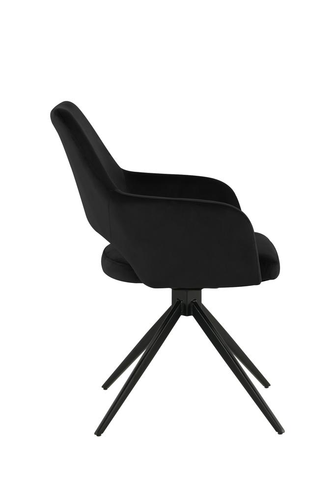 LAPO Swivel Chair Upholstered In Gray Fabric