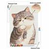 DIY Full Drill Diamond Painting Kit Adorable Cat Holding Mouse Rhinestone Art Canvas for Cozy Home Decor Gift for Pet Animal Lovers Crafts