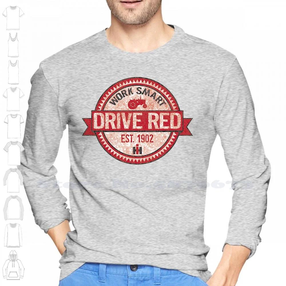 GUOYAN TOP T-shirts Casual Merk Kleding Katoen Werk Slim Rijden Rood Ih International Harvester Tractor Heren T-shirt 4XL