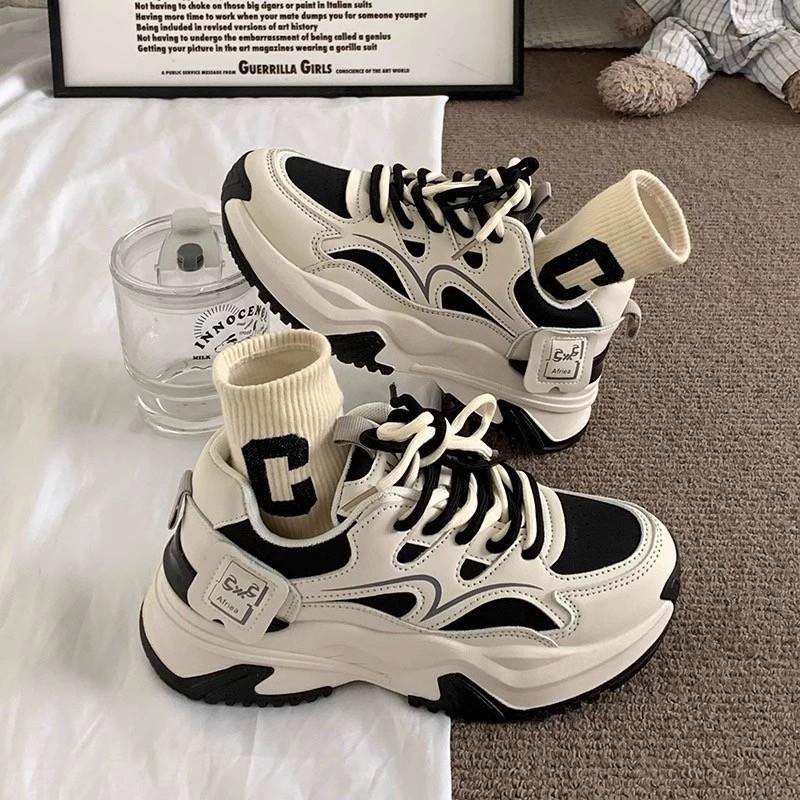 Popular Dad Shoes Women's Spring and Autumn 2025 New Versatile Platform Ins Trendy Sports Shoes Comfortable Non-slip Women's Shoes