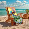 1Pc Peacock Garden Beach Towel Quick Dry Multiuse For Beach Pool Gym Yoga Home Travel Christmas Halloween Xmas Gift G1269