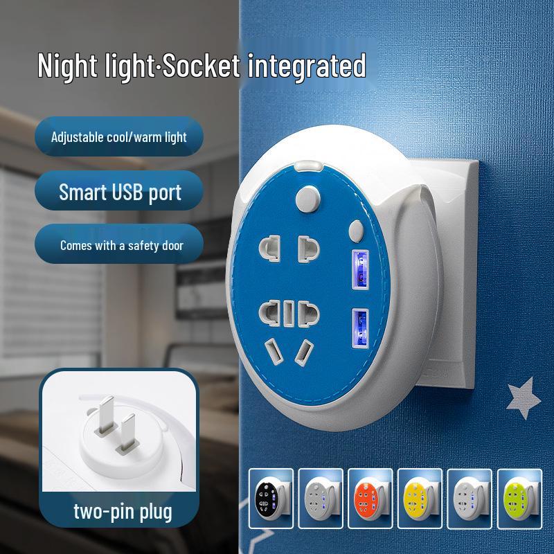 Multi-functional USB Power Strip with Two-hole Converter for US, Japan, Vietnam, Laos, Mexico, Panama