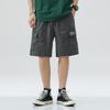 Real Shot of Workwear Shorts, Men's Loose, Large-sized Casual Capri Pants, Summer Thin Multi-pocket Outdoor Mid-length Pants