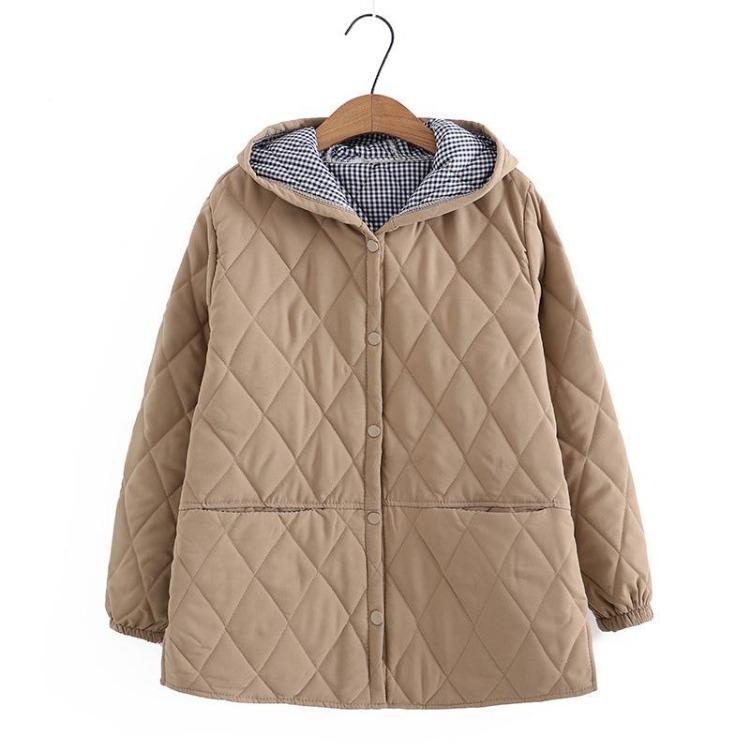 

Women Thicken Cotton Padded Parkas Overcoat Oversized 7XL Loose Casual Hooded Coat for Autumn Winter 7XL хакі