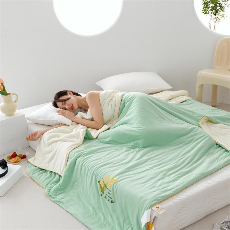 Strikket bomull mais myk klebrig dyne Sommer Cool Quilt Air Conditioning Quil, Fiber Sommerkjøling Aircondition teppe