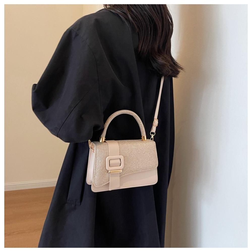 New Design Women’s Shoulder Bag with Belt Buckle Detail Minimalist Fashion Crossbody Handbag