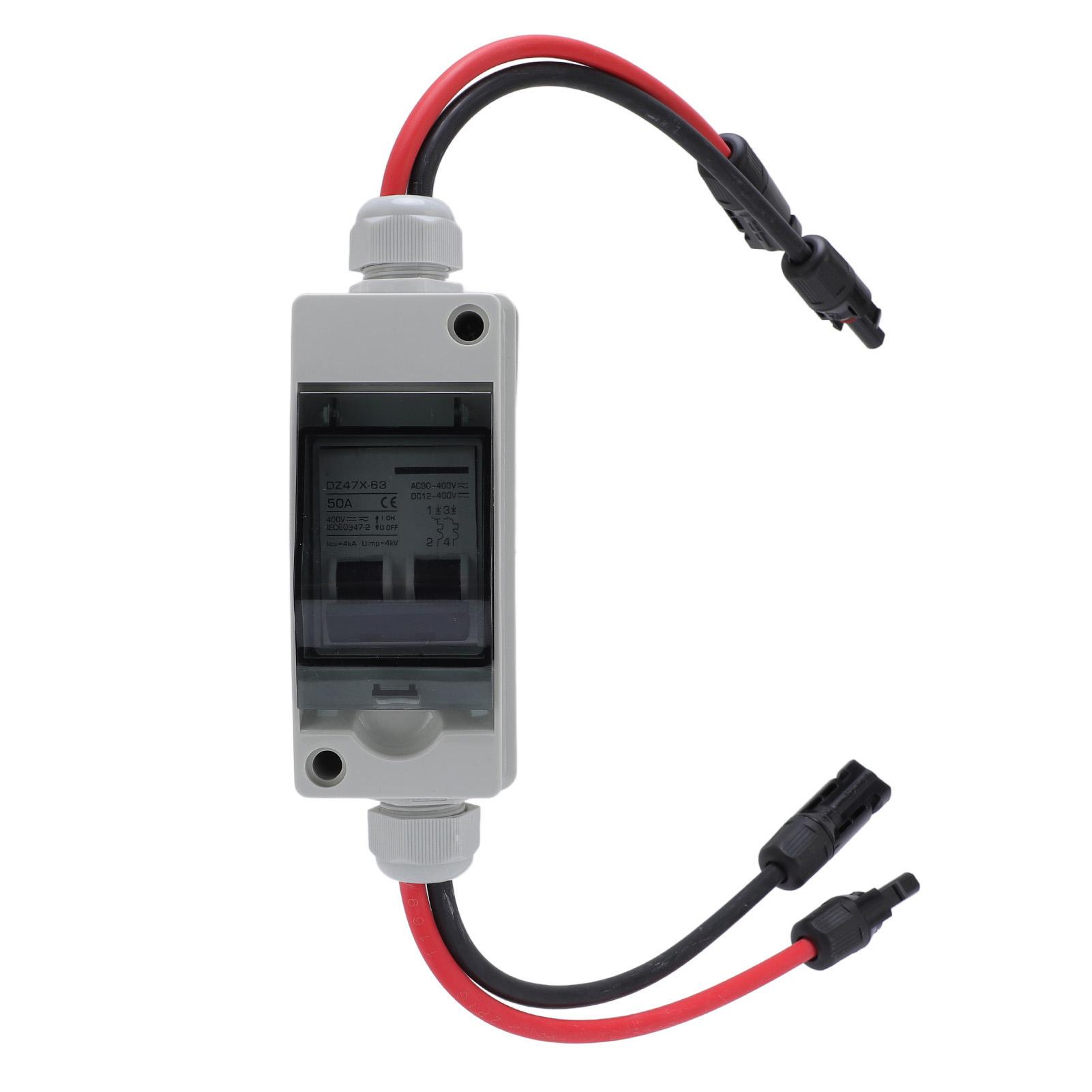 

Solar Panel Disconnect Switch 50A 2P IP65 Water Proof Solar PV Circuit Breaker for PV Homes