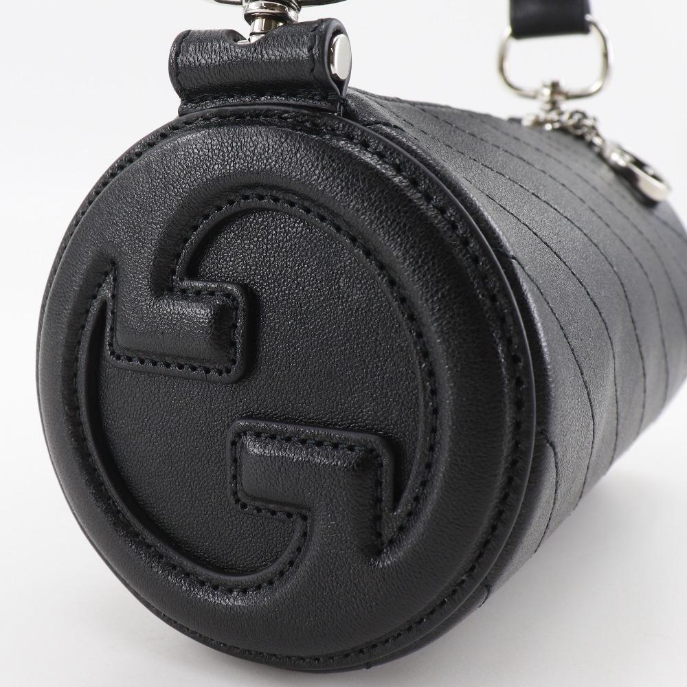 GUCCI Blondie Mini Shoulder Shoulder Bag 760170 black leather Women Used