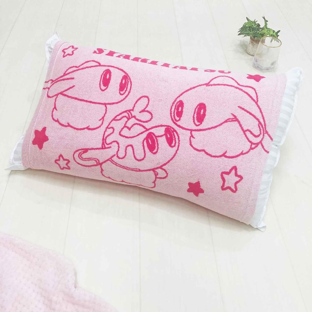 MORIPiLO Pokemon Sharitatsu Terry Fabric Pillowcase and Stretchy 43x63cm 35x50cm Suitable for Parents and Cute Plush Pokemon Morishita Pillow (Soft