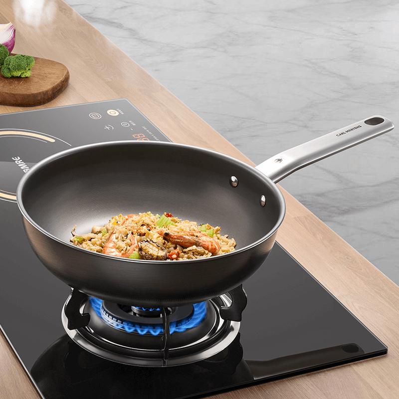 Three-Headed Eagle Titanium Non-stick Frying Wok