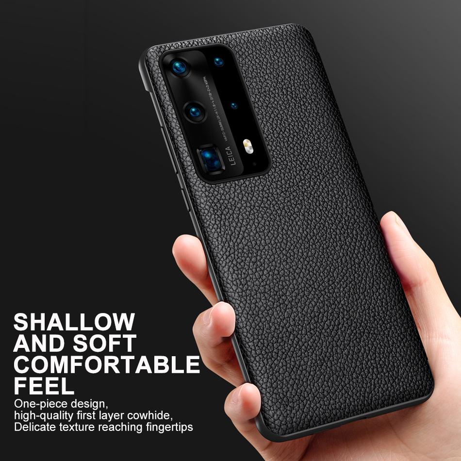 Oryginalne skórzane etui z klapką do Huawei P60 P50 P40 Pro P30 P20 Mate 50 40 30 20 Pro RS Lustrzane Smart Touch View Obudź Uśpij
