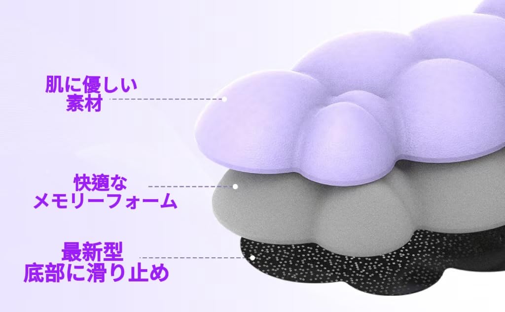 Levieny Latest Evolution Honeycomb Keyboard Wrist Rest for Keyboard Cloud Hand Rest Wrist Cushion Ergonomic Design with Purple for Use Stress Rest