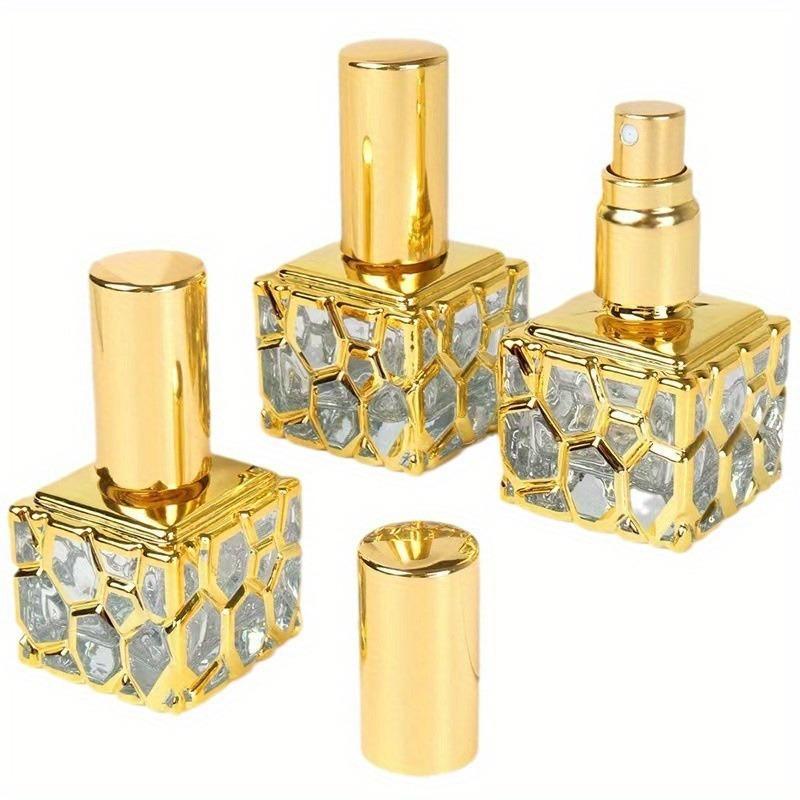 2 szt. 10 ml Butelki wielokrotnego napełniania Butelka z kulką Atomizer Złota butelka na olejek eteryczny Perfumy Szklana butelka Roll-on na olejki eteryczne