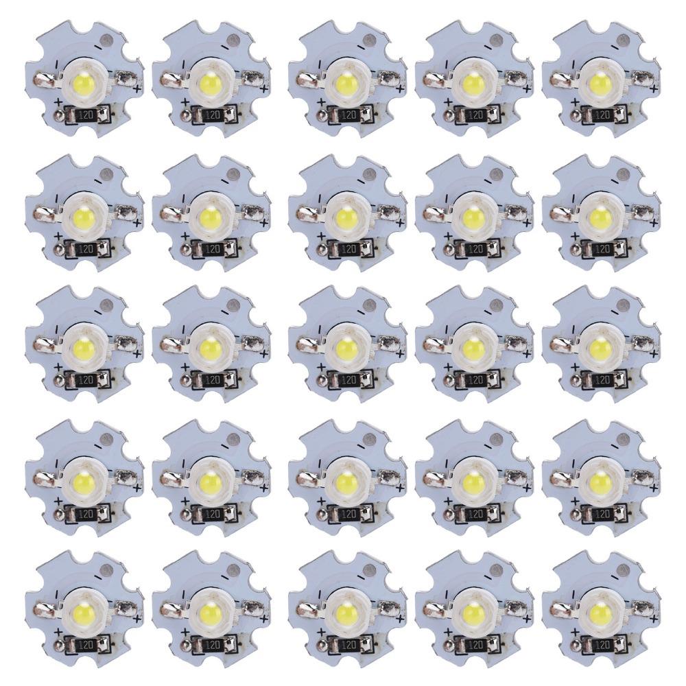 25pcs Replace 0.5W LED Lamp Beads 5V Aluminum LED Chip Bulb SMD LED Chip Stage Light