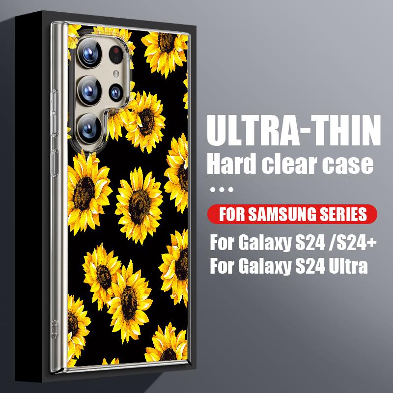 Small Flowers Pattern Phone Case For Samsung Galaxy S26 S25 S24 S23 Ultra S22 Plus S25 FE A56 A36 A26 A55 A54 A15 Clear PC Cover