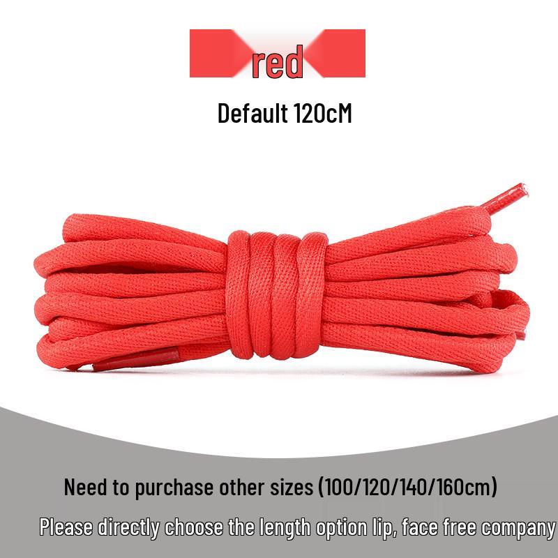 Round Thickened Sneaker Laces for Dad Shoes, Basketball Shoes, Leather Casual Shoes, and Martin Boots In Black, White, or Colored Styles.