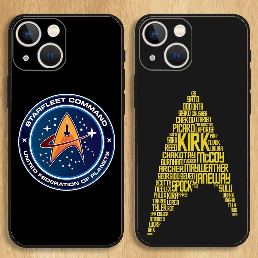 Star T-Trek Movie Logo Phone Case For iPhone15,14,13,12,11,Pro,Max,Plus,Mini,X,XS,XR,8,7,6,S,Plus,SE Soft Black Case