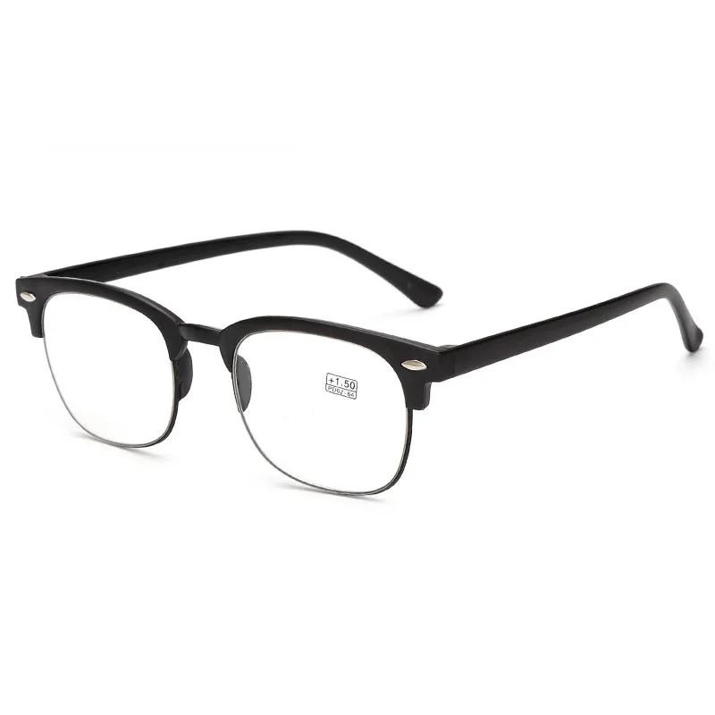 Half Frame Reading Glasses High Definition Retro Presbyopia Eyeglasses Women Men Unisex Diopter +1.0 1.5 2.0 +2.5 +3.0 +3.5 +4.0