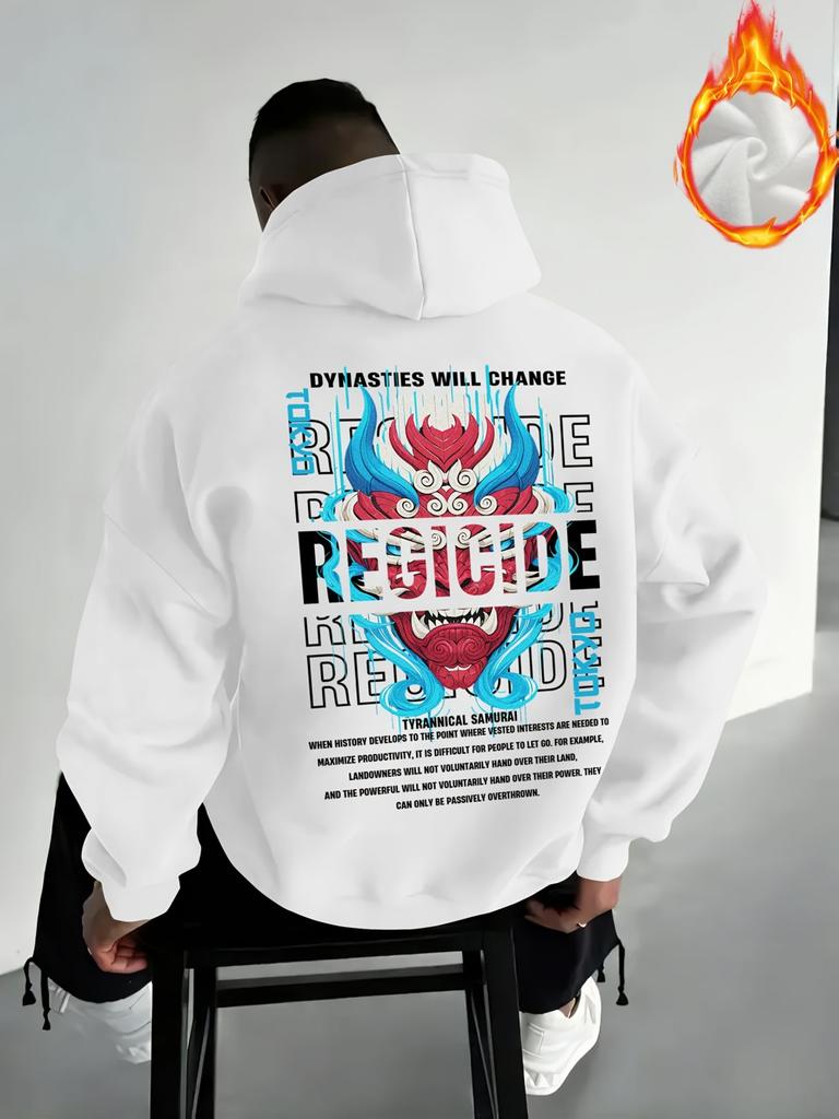 Hot selling men's new autumn regicide ghost mask print soft and comfortable hooded sweatshirt outdoor street style top