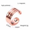 Vinterly Magnetischer Ring aus reinem Kupfer für Damen Herren Trendiger Gesundheits-Energie-Finger Offener Armreif Verstellbarer Schmuck Hoher Magnet Verstellbar