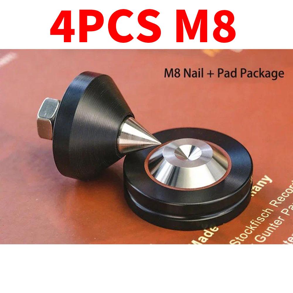 4PCS HiFi Audio 316 Stainless Steel Speaker Amplifier Rack Stand Isolation Damping Feet Pad Nail Shock Spikes