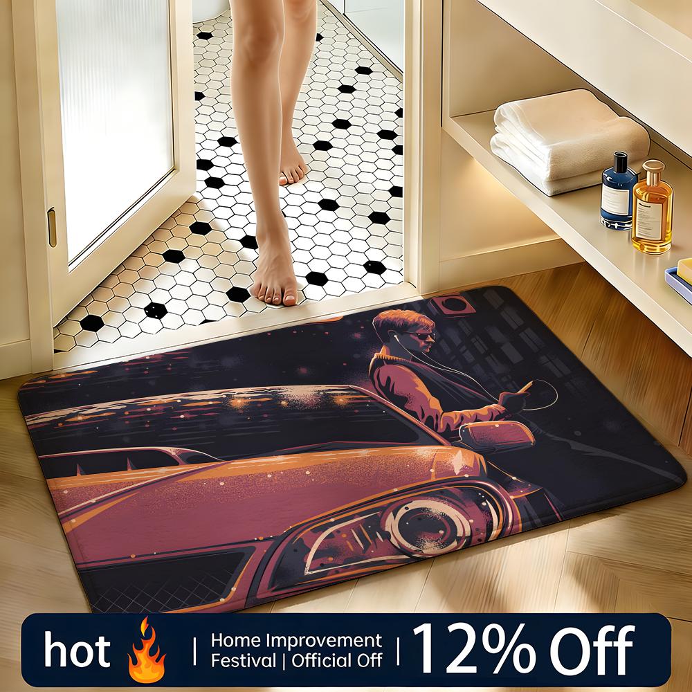 Soft Absorbent Non-Slip Rug Movie Baby Driver Floor Mat Home Decor Doormat Bedroom Floor Mat Shower Carpet