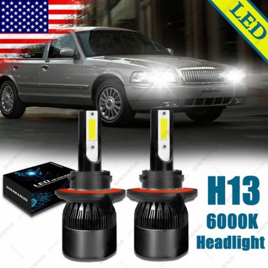 For Mercury Grand Marquis 2006-2011 6000K H13 9008 LED Headlights High&Low Bulbs