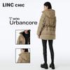 Parka mi-longue ample à capuche pour femme Jinyujie