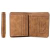 Men Retro Frosted Faux Leather Trifold Card Holder Clutch Purse Wallet Pockets