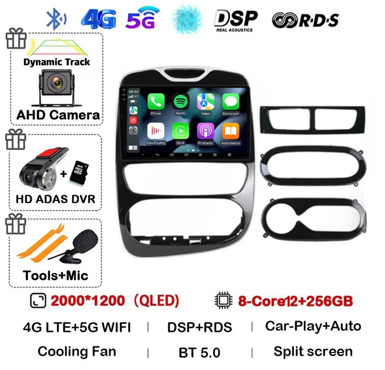 Android 14 Carplay Auto WIFI+4G For Renault Clio 3 4 2012 - 2015 2016 - 2018 Car Radio Multimedia Video Player Stereo Audio GPS