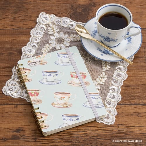 Nakabayashi Swing Logical W Ring Notebook Furukawa Shiko/Otome Time A6/Grid 5mm/80 Sheets Tea Time NW-A617-4