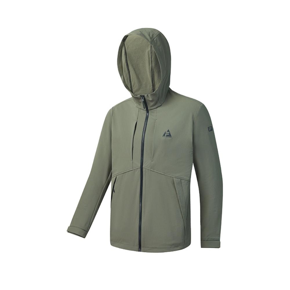FILA Explorer Trendy Comfortable Versatile Casual Outdoor Hooded Woven Jacket Men jackets Ancient-Tree-Tea-Green A11M547704FKK