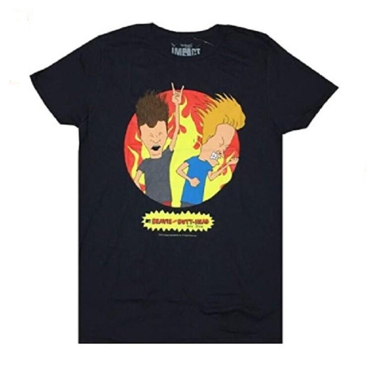 Beavis Butthead Tshirt Black Vintage Classic Unisexs Medium Nwt