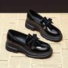 Wear loafers women's shoes 2025 spring and autumn new versatile jk uniform shoes British style heightened thick-soled four-season small leather shoes