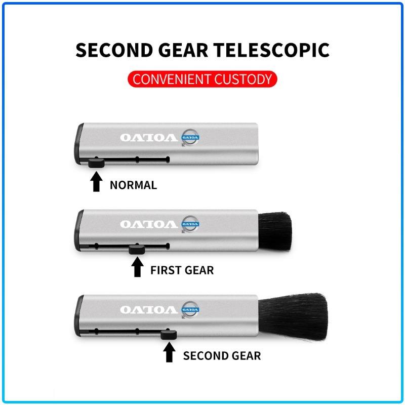 Car Interior Cleaning Brush Telescopic Small Soft Brush For Volvo XC60 XC90 S60 S80 S40 V40 V60 V70 V50 XC70