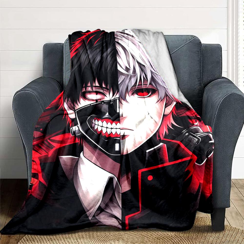 1Pc Tokyo Ghoul Artwork Blanket For Couch Bed Plush Cozy Fuzzy Blanket Super Soft Warm Blankets For Fall And Winter 091857