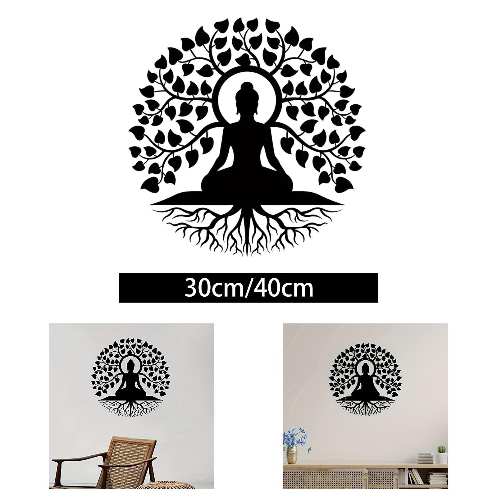 

Zen Art Wall Decor Spiritual Wall Decor Religious Wall Decor Gifts Black Buddha 30 cm