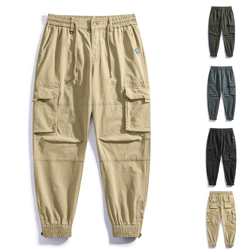 Wear Green New Overalls, High-end Ruffian Handsome Multi-pocket Pants, Trendy Brand Men's Loose and Versatile Straight-leg Pants