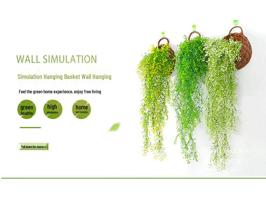 Wisteria Vine Artificial Silk Flower Wall Hanging for Indoor Decoration